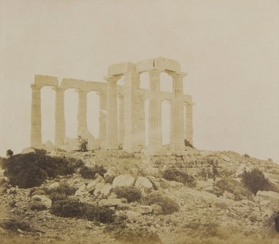 Uitzicht op de Tempel van Poseidon in Sounion vanuit het noordoosten door James Robertson